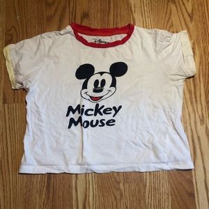 Mickey Mouse crop top ,size: medium🤍